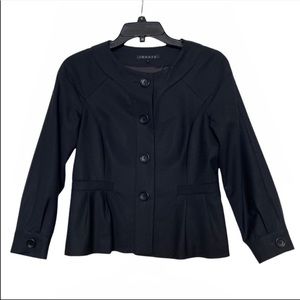 Theory black peplum jacket size 4